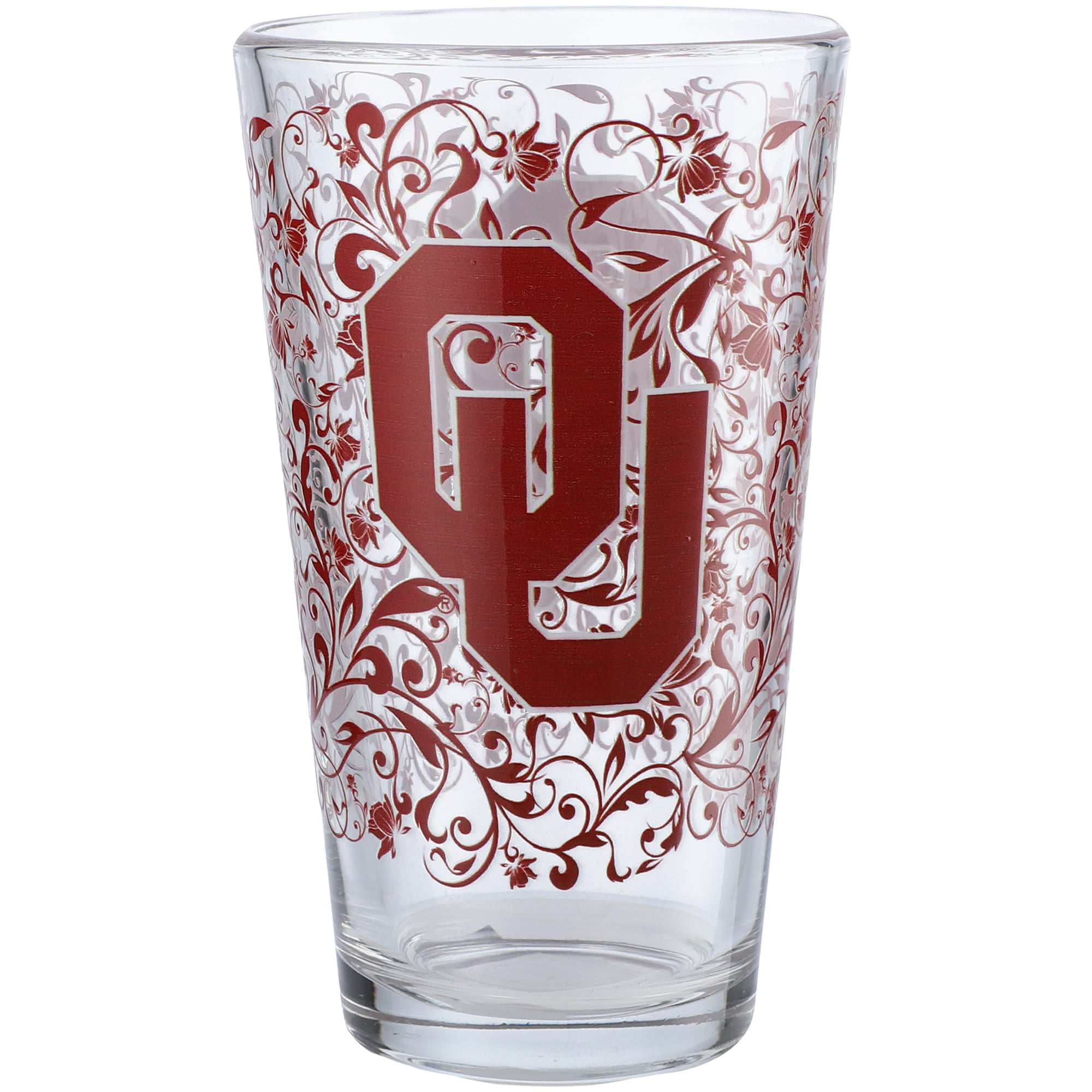 | OU Sooners 16 oz Set of 4 Spirit Pint Glasses NCAA Oklahoma 4 Mixing Glasses 