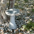 thumbnail image 5 of Zeckos Mushroom Statue 17" High, Outdoor Indoor Magnesium Oxide Garden Decor - Grey - Size 17 inch, 5 of 10
