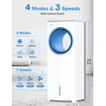 thumbnail image 6 of Windowless Portable Air Conditioner, 27" Bladeless Evaporative Air Cooler, Dual Tanks for 24H Cooling, 4 Modes & 3 Speeds, 25FT Remote&Timer, 360° Swing Swamp Cooler Air Cooler Indoor, 6 of 10