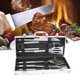 thumbnail image 4 of Utensilios para asar barbacoa de acero inoxidable, 6 uds., seguridad para acampar al aire libre, herramientas para cocinar barbacoa, 4 of 8