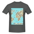 thumbnail image 4 of Bingfone World Travel Line Icons Map Men'S Loose Fit Short-Sleeve Pocket T-Shirt, 4 of 7