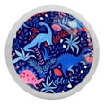 thumbnail image 1 of 4PCS Round Dinosaur Cabinet Fluorescence Knob Glowing in the Dark Furniture Drawer Pulls Handle with Screws, 1 of 5