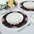 thumbnail image 2 of WOBOGO Purple Mandala Flowers Round Placemats Set of 1 Heat Resistant Washable Kitchen Table Decorations 15.4in, 2 of 7