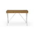 thumbnail image 3 of Mona Wooden Desk Natural/White 43.3L x 21.7W x 30H 1 Storage Drawer X-Leg, 3 of 11