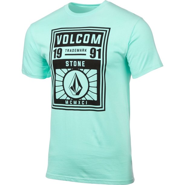 Volcom MCMXCI Trademark - Camiseta gráfica para hombre, color rojo, pequeña Volcom Camiseta gráfica
