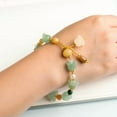 thumbnail image 5 of K-KED New Multi Color Quartzite Aventurine Jade Luck Lily Flower Beads Bracelet, 5 of 5