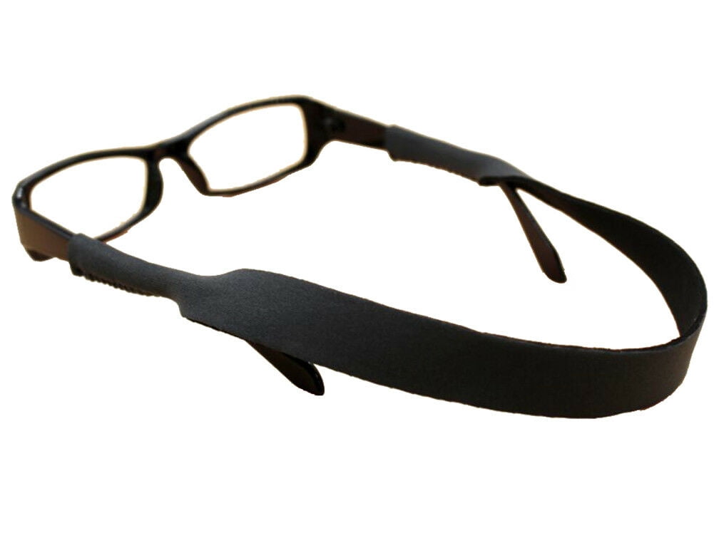 Black 2 Pack Premium Neoprene Material Floating Glasses Strap ANYGIFT Adjustable Sunglass Straps Eyeglasses Holder for Men Women 