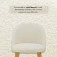 thumbnail image 3 of Ivinta White Sherpa Dining Chairs Set of 2 with Gold Legs, Lamb Fleece Finished Armless Side Chairs for Living Room, 3 of 9