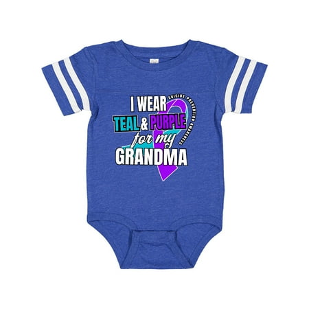 

Inktastic Suicide Prevention I Wear Teal and Purple for My Grandma Gift Baby Boy or Baby Girl Bodysuit