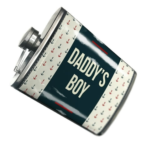 

NEONBLOND Flask Daddy s Boy Father s Day Nautical Sailor Anchor