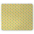 thumbnail image 1 of Retro Mouse Pad, Classical Checkered Pattern in Yellow and Green Colors Striped Crossed, Rectangle Non-Slip Rubber Mousepad, Marigold Green Cream, by Ambesonne, 1 of 2