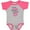 Baseball Heather and Hot Pink, variant on Inktastic I've Got Daddy Wrapped Around My Little Finger Girls Baby Bodysuit