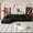 Black, variant on 135" Plush Corduroy Modular Sleeper Sofa, Freely Combined Chaise Lounge with High‑Resilience Foam, Cloud Sectional Couch with Deep Seat for Apartment Living Room, Black