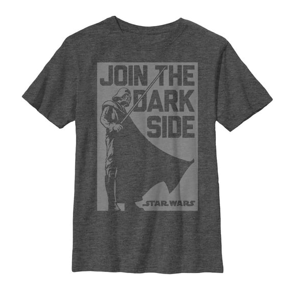 Boy's Star Wars Dark Side Membership Graphic Tee Charcoal Heather Medium