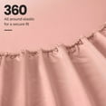 thumbnail image 3 of Superior 1000 Thread Count Egyptian Cotton Sheet Set, Deep Pocket Sheets, Olympic Queen, Dusted Rose, 3 of 13