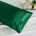 thumbnail image 6 of Lirex 2-Pack Microfiber Pillowcases, King Size, Satin Silk Finish, Envelope Closure, Green, 6 of 6