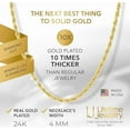 thumbnail image 2 of LIFETIME JEWELRY 4mm Rope Chain Necklace 24k Real Gold Plated-Women and Men (16 mm), 2 of 6