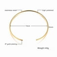 thumbnail image 7 of VNOX Fashion Must-Have Stainless Steel Gold Plated Metal Plain Cuff Chocker Collar Necklace for Women, 7 of 7