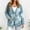 Light Blue, variant on Women's Tie Front Denim Cardigan Jacket Loose Long Sleeve V‑Neck Casual Outerwear With Big Pockets