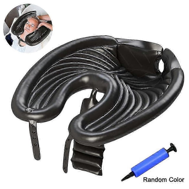 Portable Inflatable Hair Wash Basin for Bedridden & Elderly Hair Care, Travel Shampoo Sink for Home Use