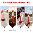 thumbnail image 6 of 3 Pack Safety Cones, 45" Traffic Delineator Posts with Heavy Duty Rubber Base Reflective Collars and Easy to Install for Driveways, Road Work, 6 of 12