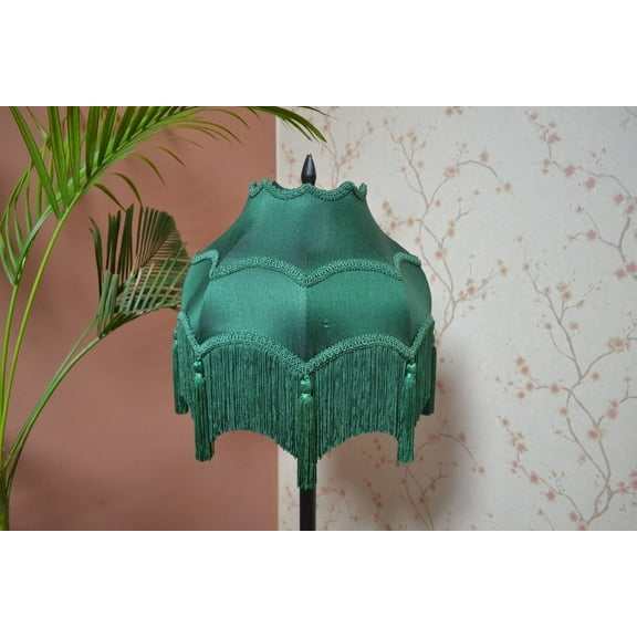 BespokeByNikita Designer Victorian Cottage Green Dome Shape Lamp Shades