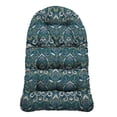 thumbnail image 6 of ARDEN Plush Indoor / Outdoor Egg Chair Cushion, 34 x 49, Water Repellent, Fade Resistant, Tufted for Comfort Sapphire Aurora Blue Damask, 6 of 9