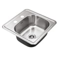 thumbnail image 3 of Houzer Hospitality 15 in Stainless Steel Topmount Single Bowl Bar Sink with Strainer - 1515-6BS-C, 3 of 10