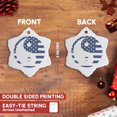 thumbnail image 3 of 3drose, Blue Patritoic Usa Yin Yang - Zen Art, 3 inch Snowflake Porcelain Ornament, 3 of 7