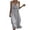 Gray, variant on Vivianyo HD Women's Spaghetti Strap Maxi Dress, V-Neck Crochet Trim Flowy Long Dress, Women's Beige, Sizes S-3XL