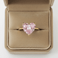 thumbnail image 3 of Heart Shape Solitaire Pink Sapphire Ring, Engagement Ring, Minimalist Stackable Ring, Love Couple Ring, Anniversary Gift For Wife, Promise Ring, Proposal Ring., 3 of 4