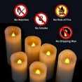 thumbnail image 4 of Flameless Flickering Battery Operated Candles 4" 5" 6" 7" 8" 9" Set of 9 Ivory Real Wax Pillar LED Candles with 10-Key Remote and Cycling 24 Hours Timer (Ivory), 4 of 6