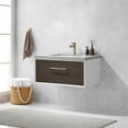 thumbnail image 3 of Caparroso 36" Single Sink Bath Vanity in Dark Walnut w/ Grey Sintered Stone Top, 3 of 10