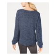thumbnail image 2 of I.N.C Womens Criss-Cross Front Pullover Sweater, Blue, X-Large, 2 of 2