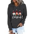 thumbnail image 2 of Vintage Christmas Sweatshirt Christmas Women'S Casual Y K Printed Hoody Loose Tops Pullover Crew Neck Long Sleeve Blouse Hoody Christmas Hoodie Dark Gray XXL, 2 of 5