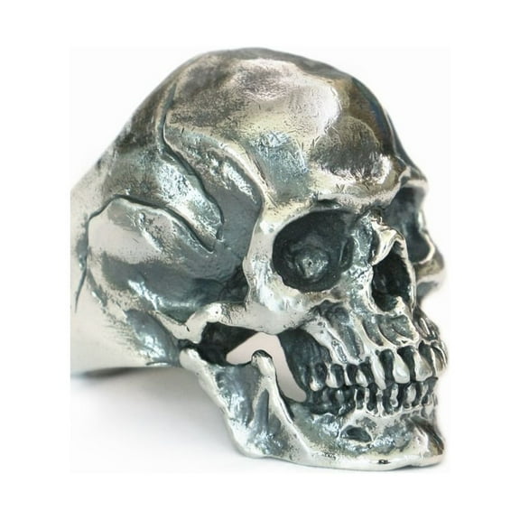 925 Sterling Silver High Detail Skull Ring Biker Punk Jewelry TA50 US Size 10