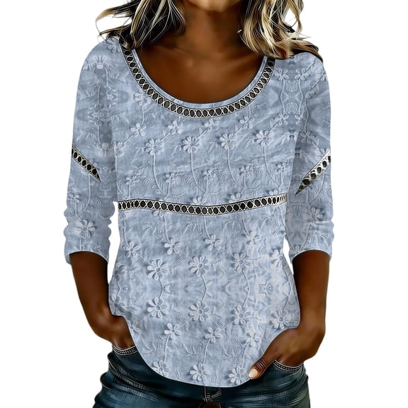 Long Sleeve Shirts for Women Loose Fit Pleated Cuff Western Print Button Down Long Sleeve Blouse Shirts Tops