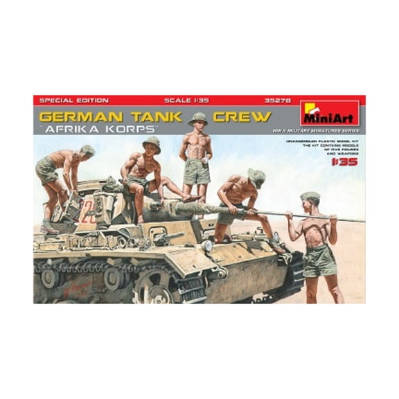 MiniArt Models German Tank Crew - Afrika Korps (Special Edition) New