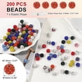 thumbnail image 2 of Perles en Strass pour Fabrication de Bijoux, Perles Rondes Brillantes Disco Orange 200 Pcs, 2 of 7