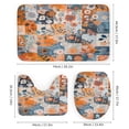 thumbnail image 3 of French Floral Patchwork Shower Curtain Sets with Rugs 4 Piece with Non-Slip Rugs Toilet Lid Cover And Bath Mat Bathroom Decor Set Spring Plant Flowers Waterproof Shower Curtain for Bathroom Decor Set, 3 of 8