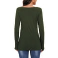 thumbnail image 3 of Women's Long Sleeve Maternity Nursing Tops Shirts Breastfeeding Clothes 3-Pack, 3 of 6