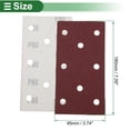 thumbnail image 4 of 70 Pcs Papel de Lija Rectangular 8 Agujeros 80 Grano Hojas de Lijado de Gancho y Bucle Universales para Reacondicionamiento Automotriz 180x95mm Óxido de Aluminio Rojo, 4 of 7