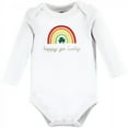 thumbnail image 5 of Hudson Baby Infant Girl Cotton Long-Sleeve Bodysuits, St Patricks Rainbow, 6-9 Months, 5 of 5