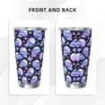 thumbnail image 3 of Salouo blue Skull flower Print 20oz Tumbler with Lid,Stainless Steel Vacuum Insulated Tumbler Durable Insulated Coffee Mug Thermal Cup with Splash Proof Sliding Lid-Straw Two-piece Set, 3 of 8