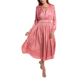 chinese dress ladies Elie Tahari The Linnea Faux Wrap Dress, 6 / Pink