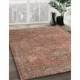 thumbnail image 2 of Ahgly Company Indoor Round Mid-Century Modern Dark Salmon Pink Oriental Area Rugs, 5' Round, 2 of 6