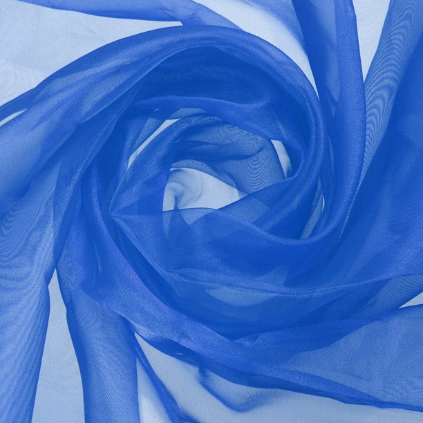 Tela de Tul de Organza Uxcell Cristal Transparente y Sedoso para Manteles de Manualidades, Azul Oscuro