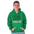 thumbnail image 3 of Funny Father Knows Stressed Pun Men's Big & Tall Graphic Hoodie Brisco Brands 4X, 3 of 5