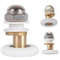 thumbnail image 4 of 4Pcs Shower Room Pulley Bathroom Sliding Glass Door Wheels Nylon Copper Roller, 4 of 7