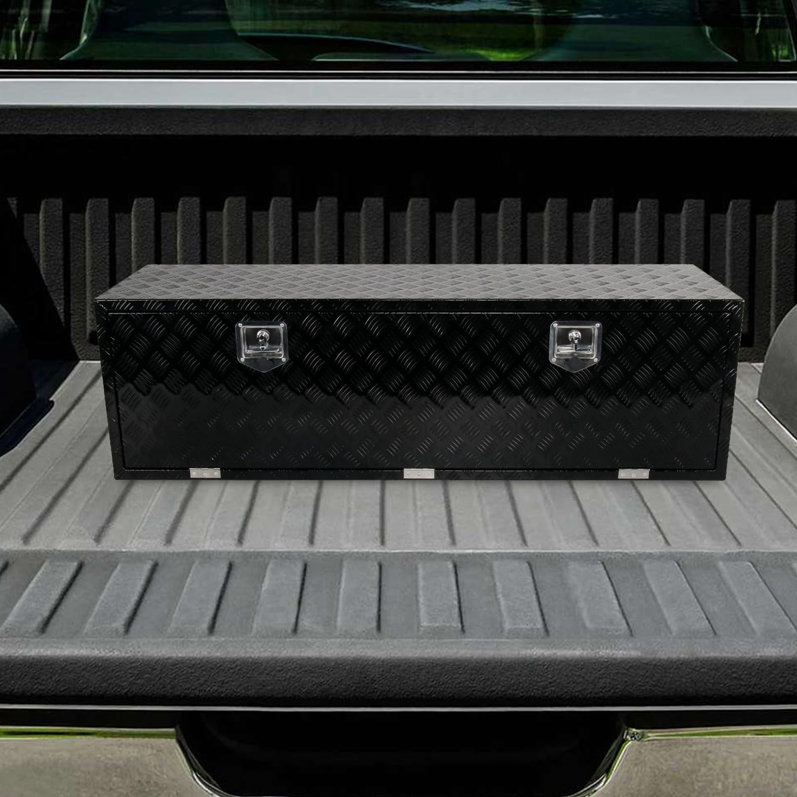 60 Inch Aluminum Heavy Duty Tool Box Truck Underbody Toolbox Underbed Truck Tools ｗ/Lock 60x18x18 Inch